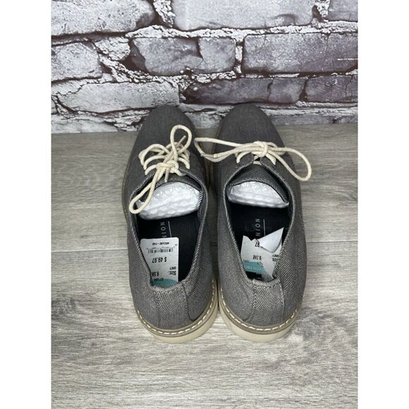 Public Opinion Gray Derby Oxfords Textured Fabric Casual Lace Up Shoes Men 9.5M - Picture 7 of 16